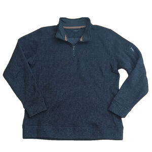 Jeremiah Chevron Quarter Zip Sweatshirt Black Gray Large